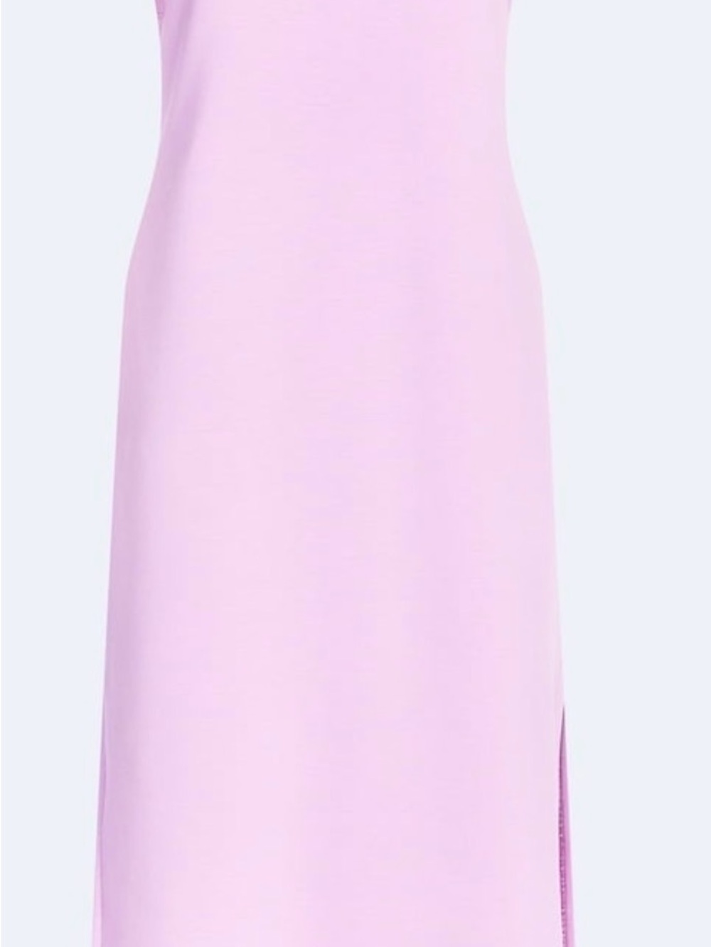 2 SCOOP SLEEVELESS SCUBA KNIT MAXI DRESSES- Lavender Pink & Heather Gray XL